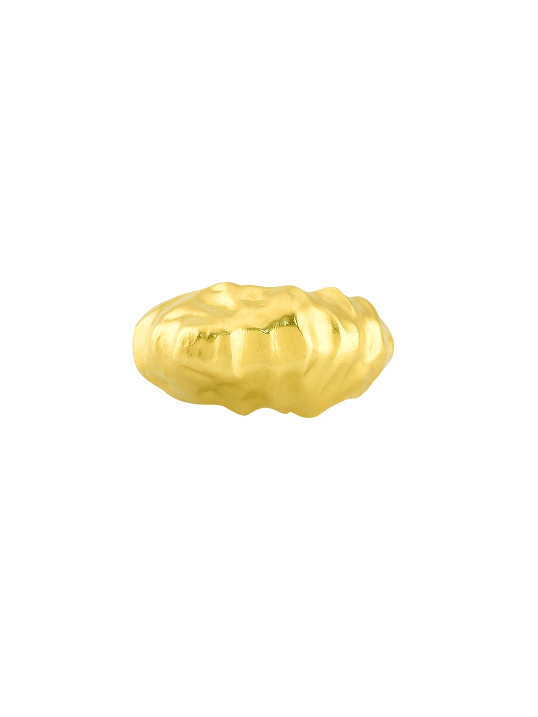 

ARVINO Women Gold Plated Textured Finger Ring