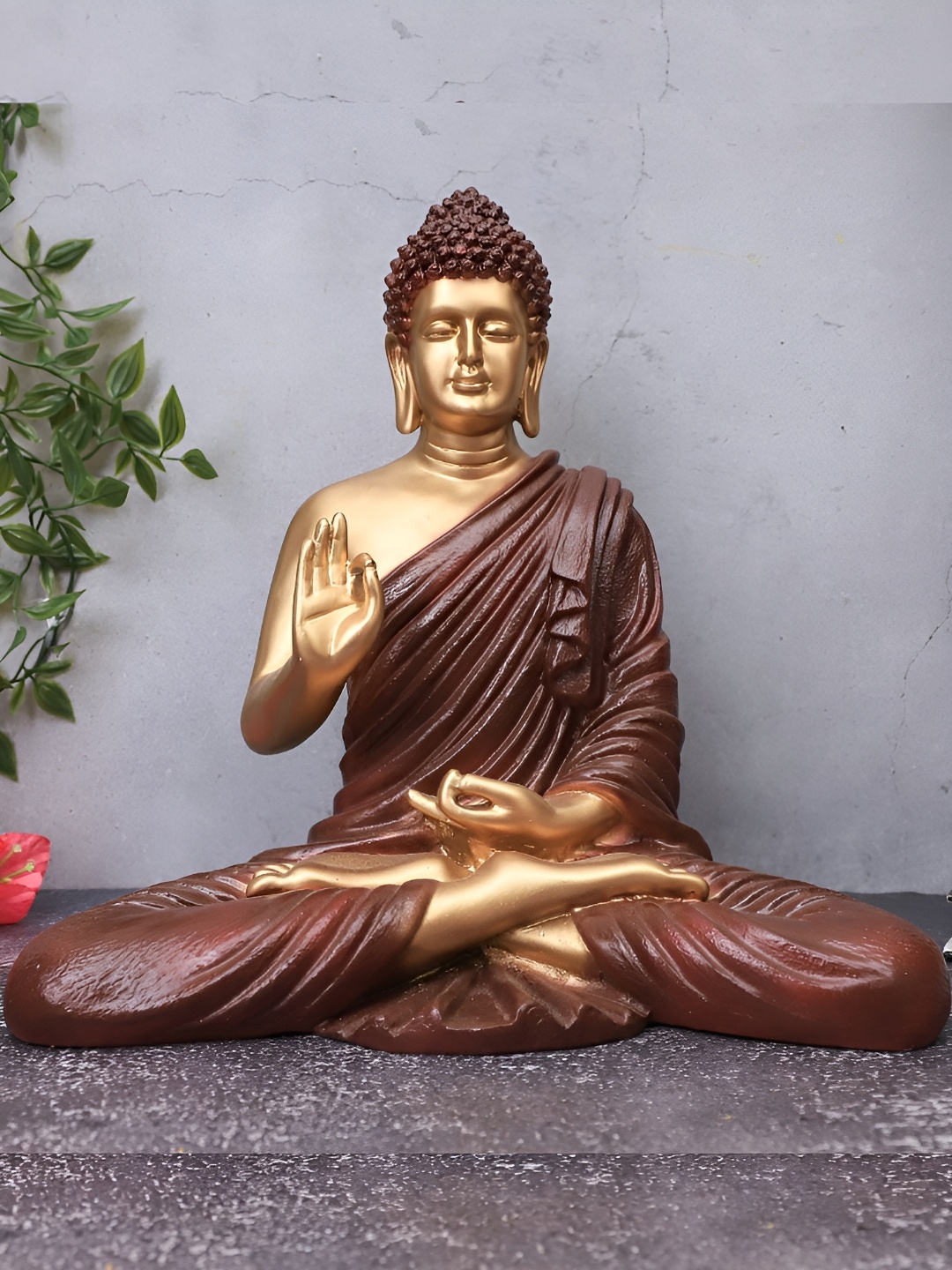 

The Advitya Brown Buddha Idol Showpiece