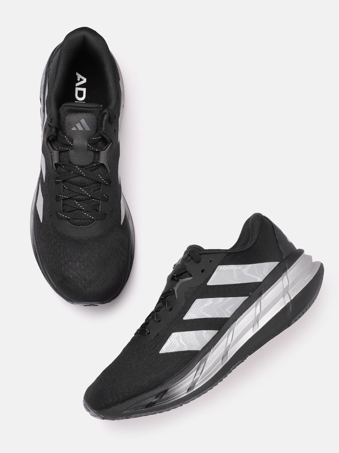 

ADIDAS Men Adistar 3 Reflective Running Shoes, Black