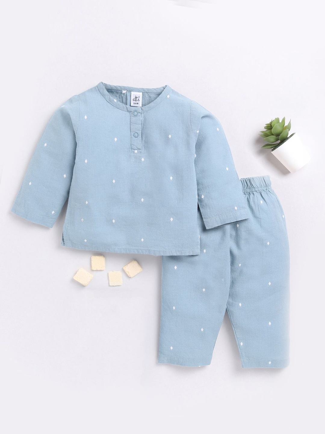 

Clt.s Girls Printed Night suit, Blue