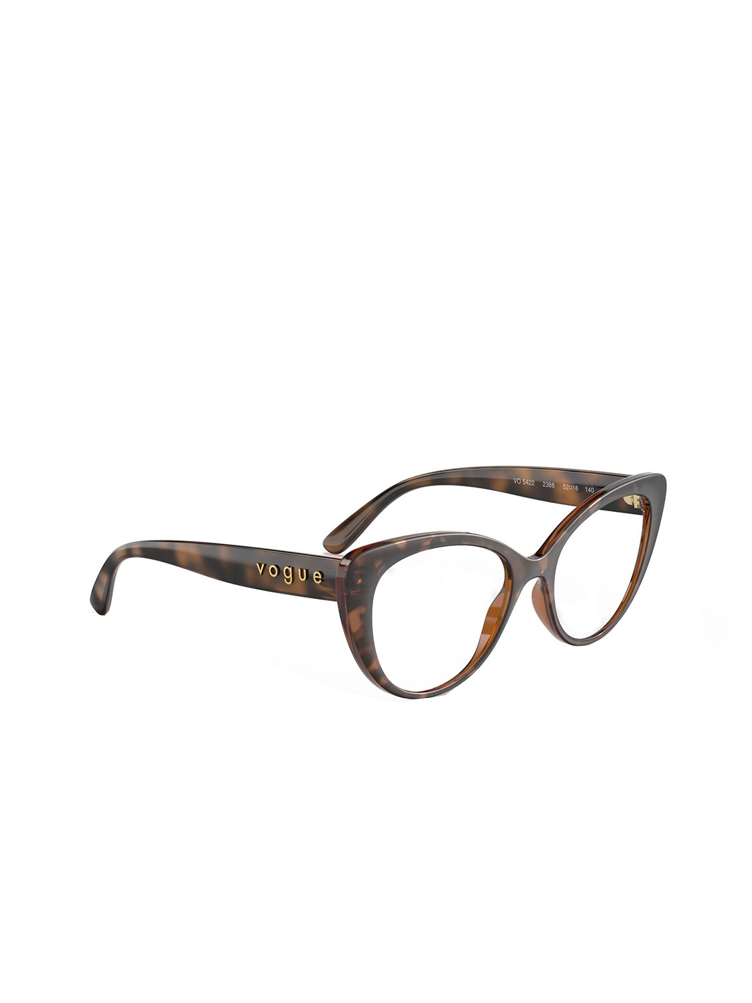 

vogue Women Abstract Half Rim Butterfly Frames, Brown