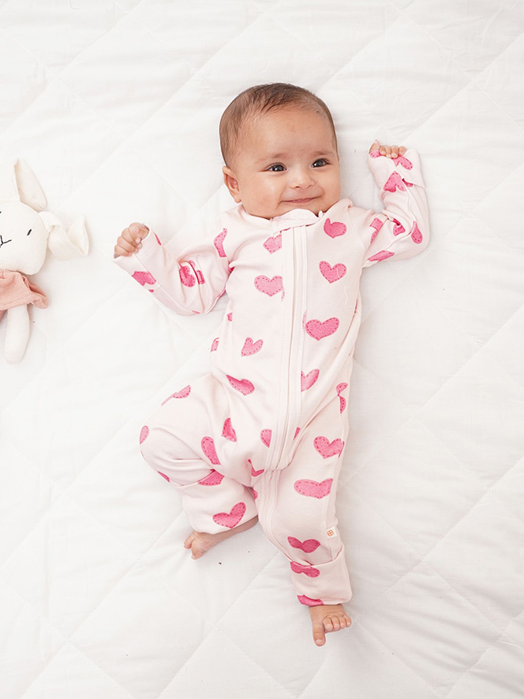 

GREENDIGO Unisex Kids Printed Sleepsuit, Pink
