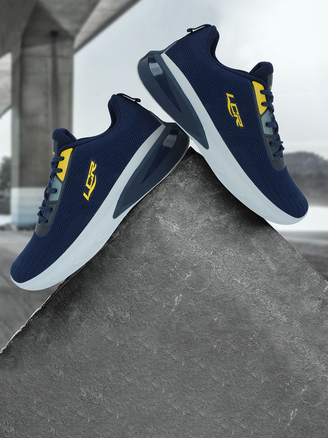 

Lancer Men Textile Running Shoes, Navy blue