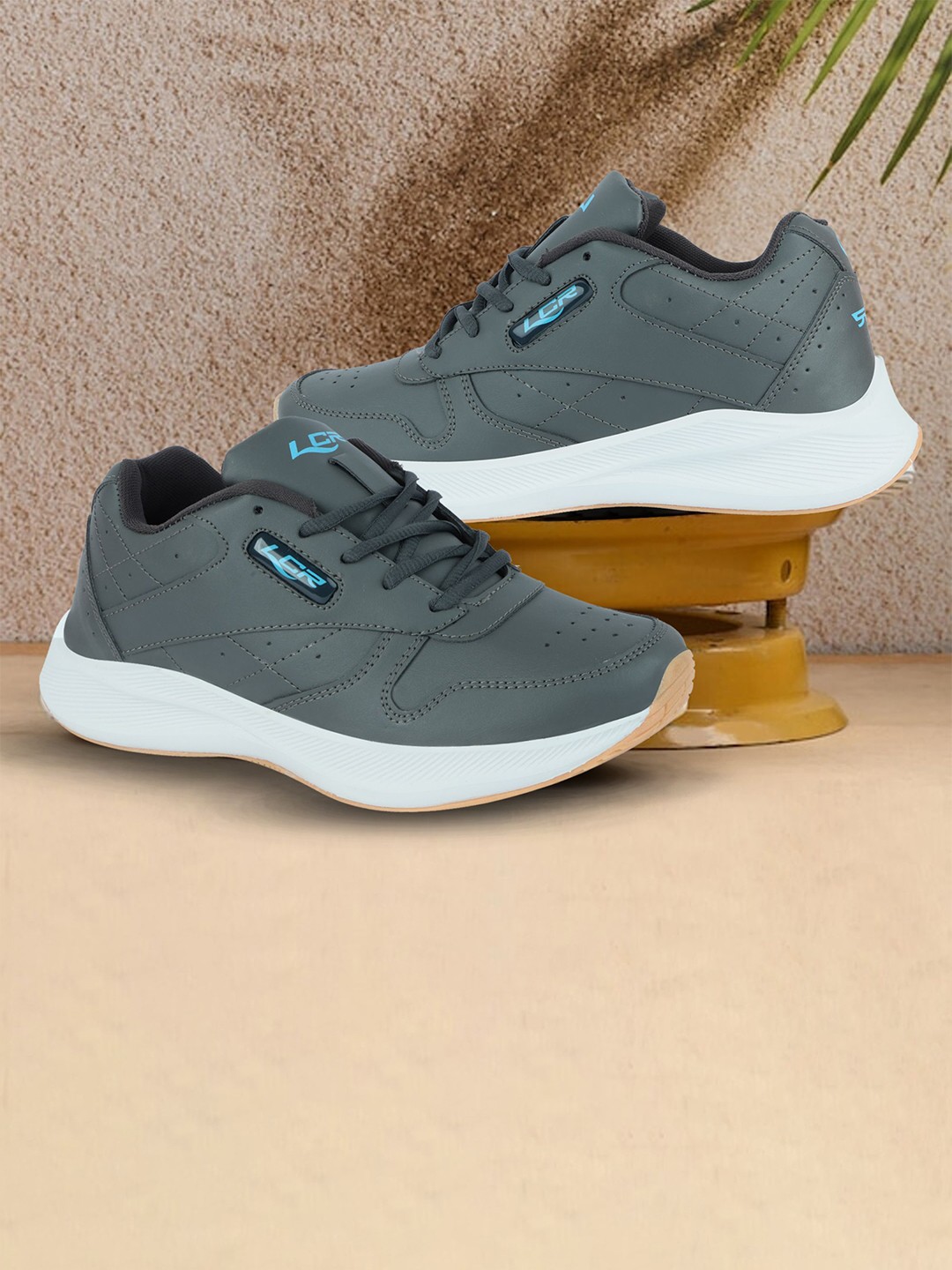 

Lancer Men Textile Walking Shoes, Grey
