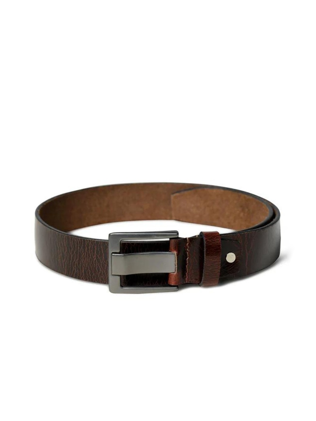 

MaheTri Men Tang Solid Leather Belt, Brown