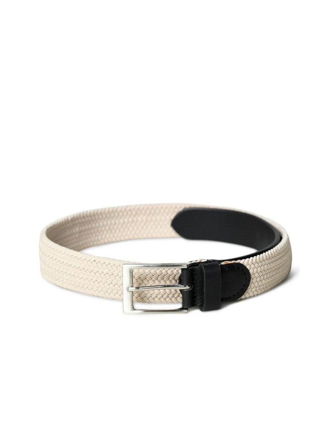 

MaheTri Men Tang Braided Canvas Belt, Cream