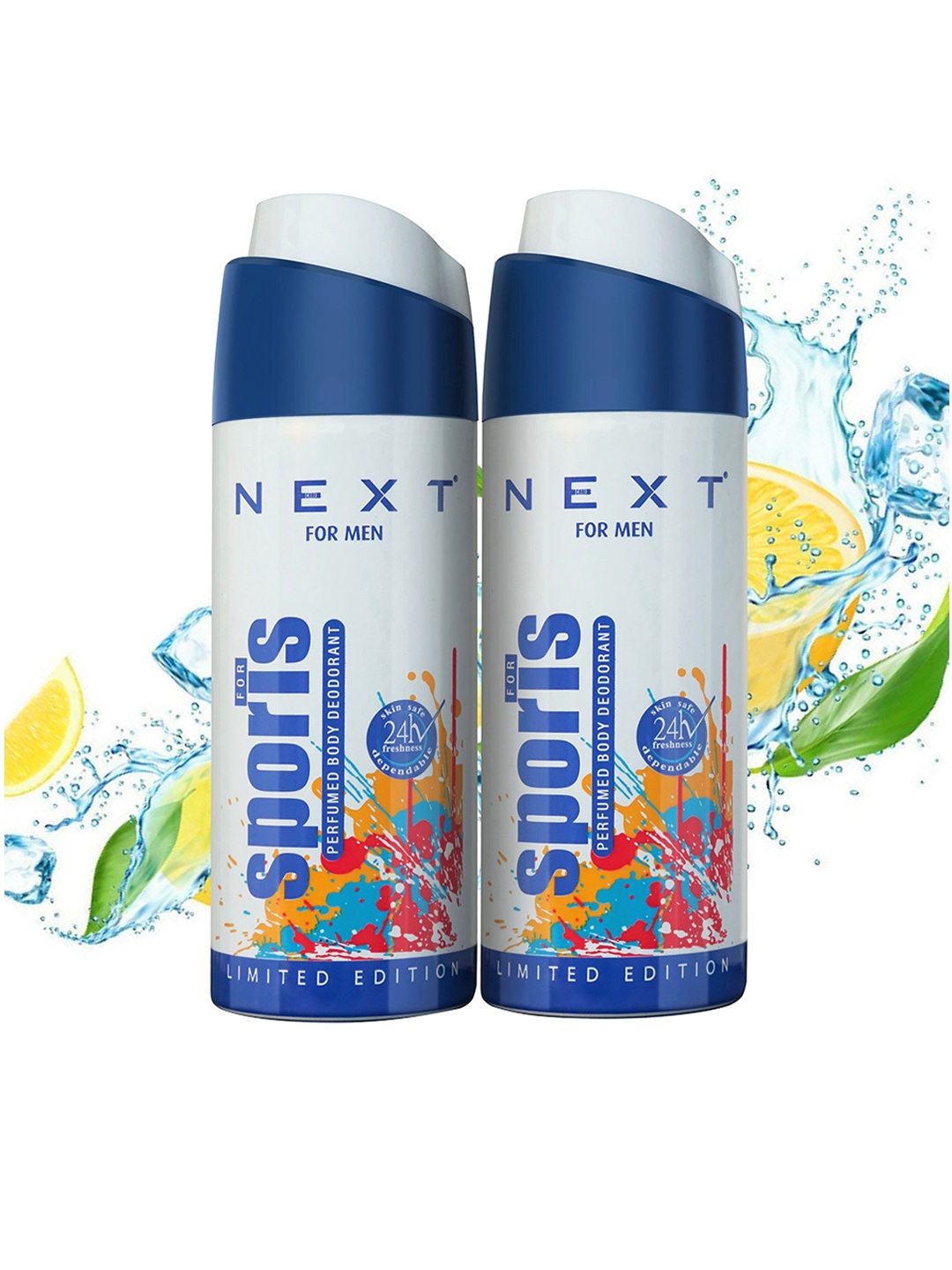 

NEXT CARE Men Set of 2 Sports Long Lasting Perfumed Body Deodorant - 150 ml each, White