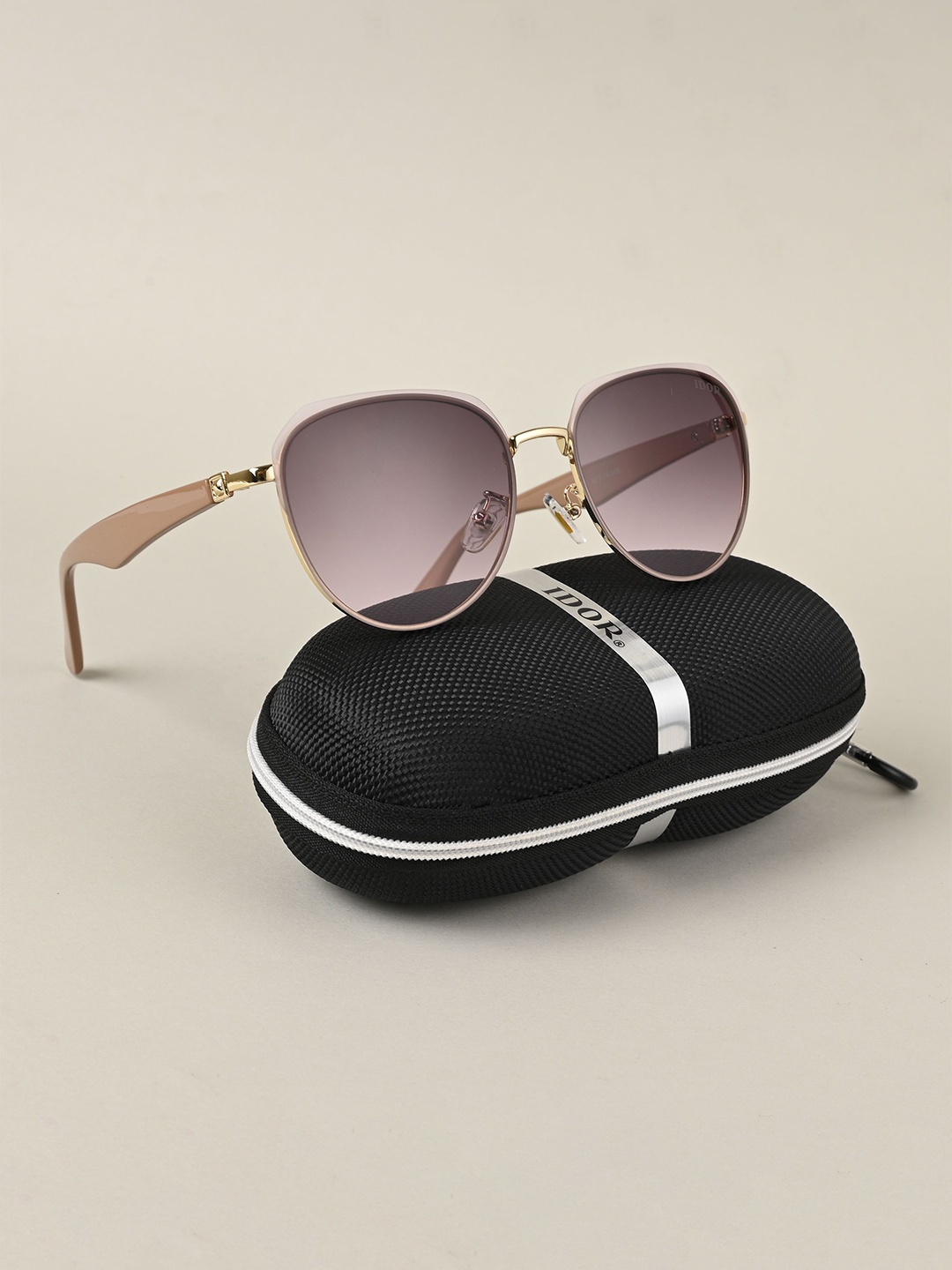 

IDOR Unisex Oval Sunglasses with UV Protected Lens ID-935-GRDPNK, Pink