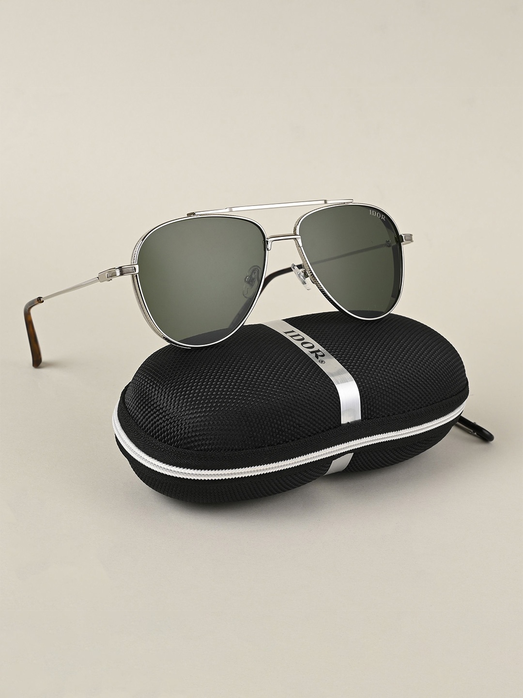 

IDOR Unisex Aviator Sunglasses with UV Protected Lens ID-98061-C5, Green
