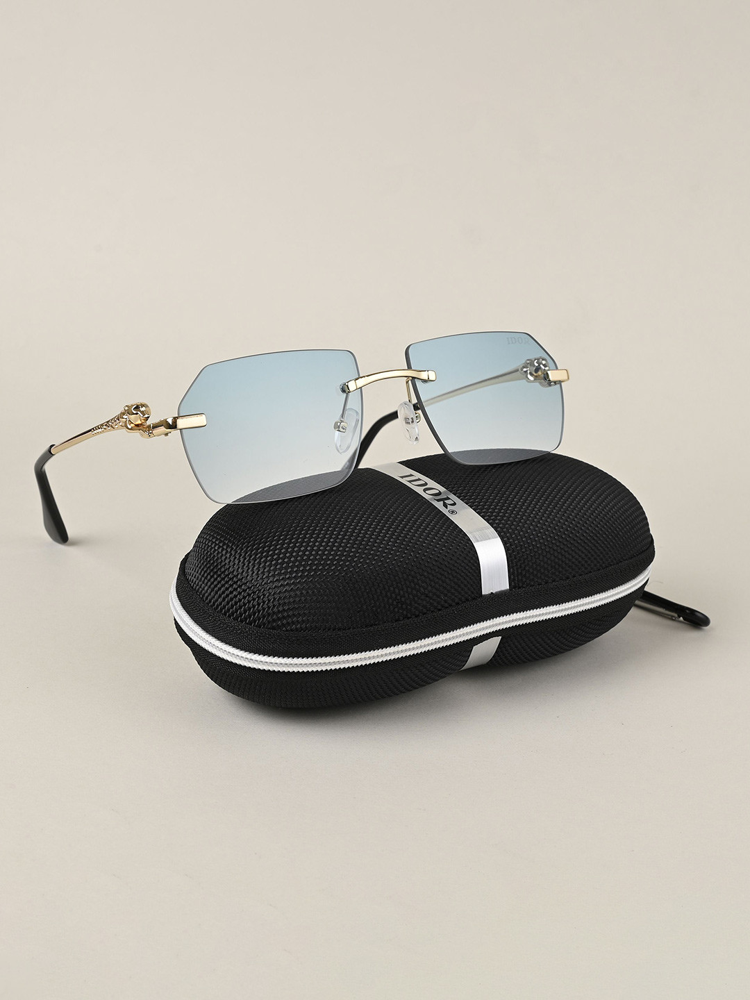 

IDOR Unisex Rectangle Sunglasses with UV Protected Lens, Sea green