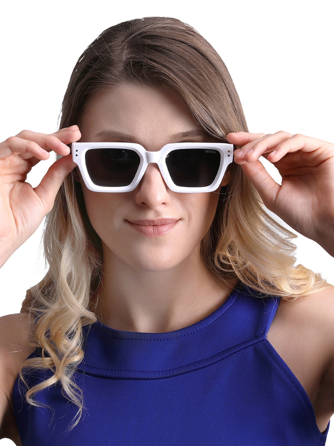 

IDOR Unisex Square Sunglasses with UV Protected Lens ID-98170-C6, Black