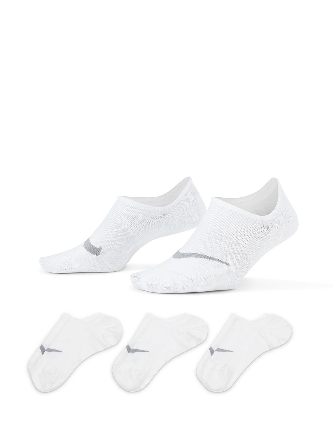 

Nike Pack Of 3 Everyday Plus Lightweight Women's Training Footie Socks, White