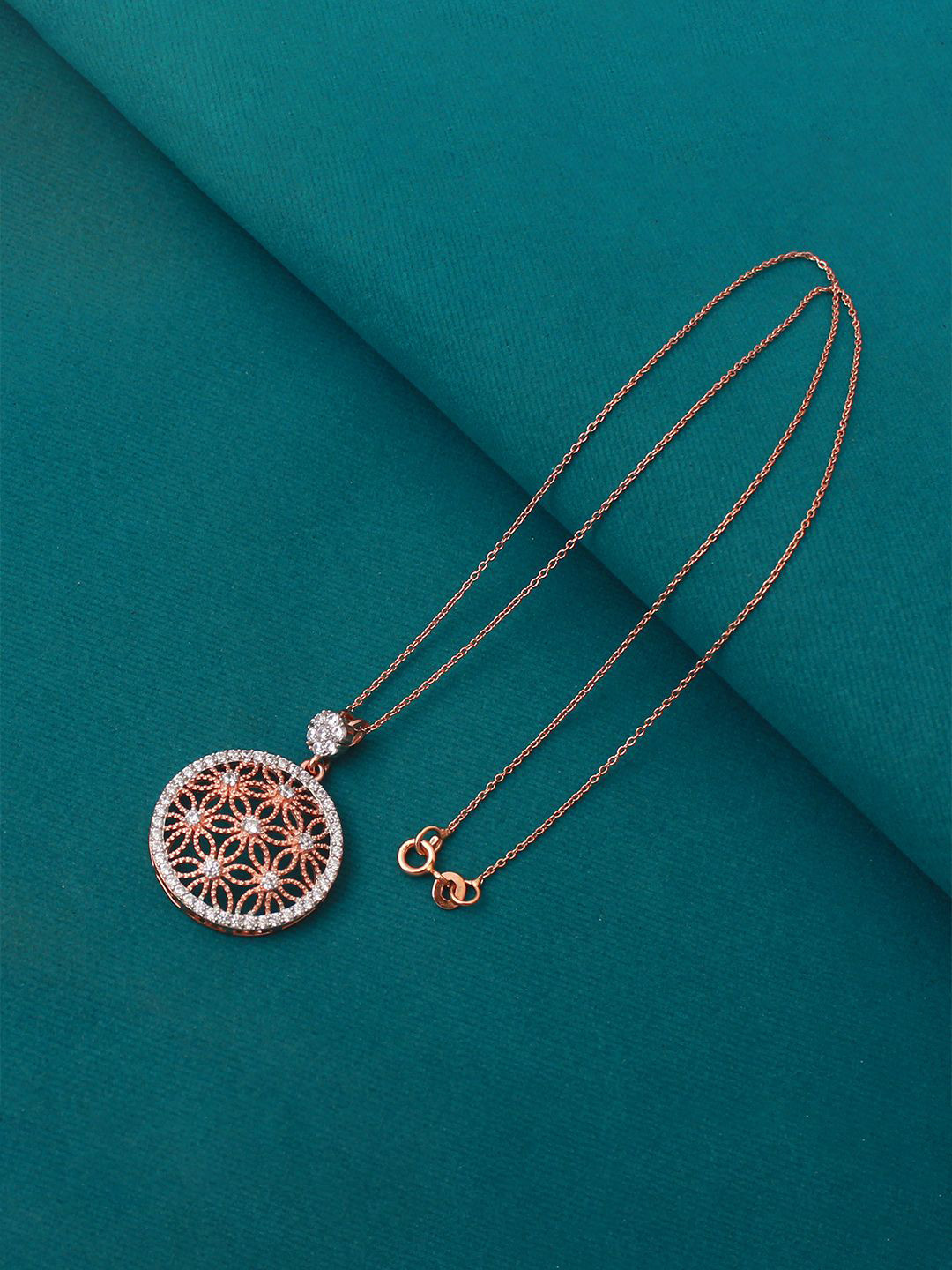 

Mirana Rose Gold Plated Shion 925 Pure Silver Designer Pendant