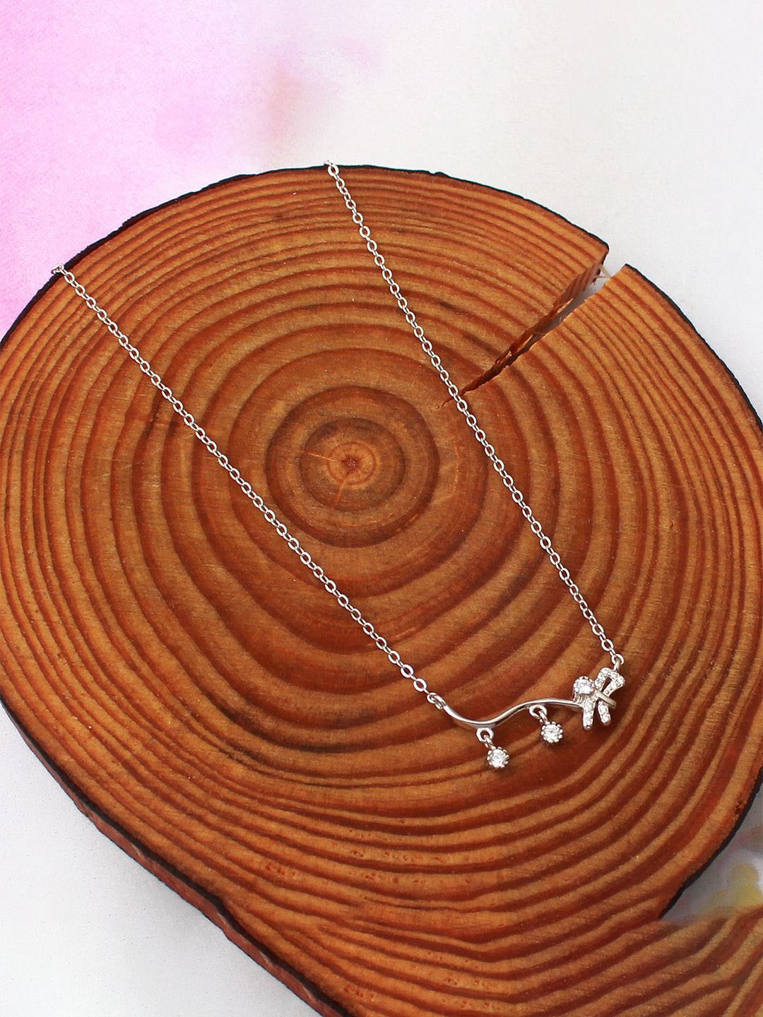 

Mirana Rhodium Plated Hailey 925 Pure Silver Designer Pendant