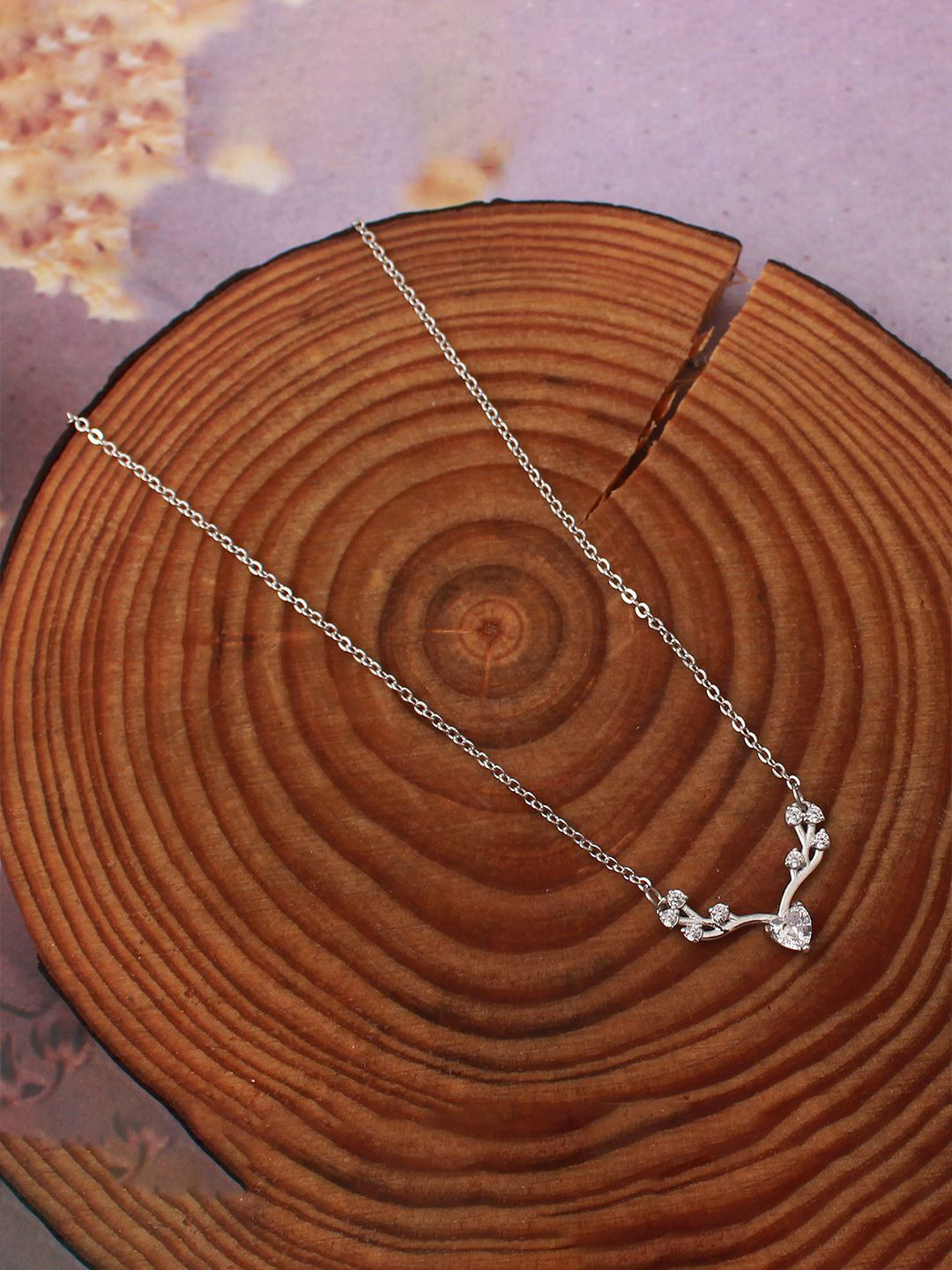 

Mirana Rhodium Plated Josie 925 Pure Silver Designer Pendant