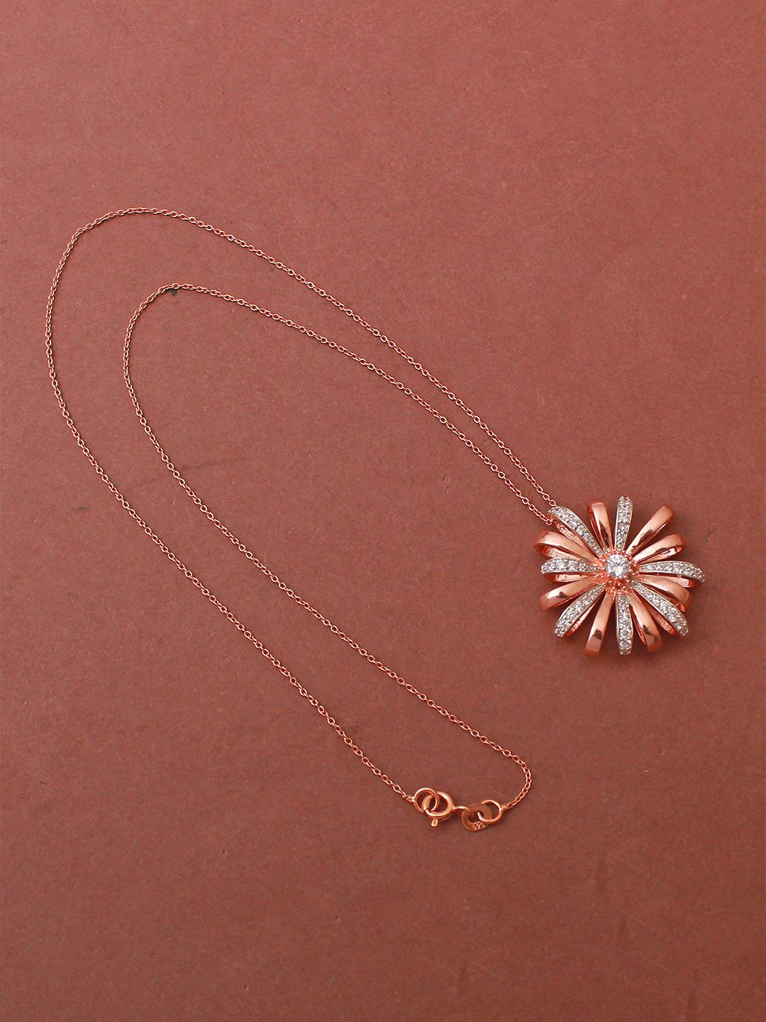 

Mirana Rose Gold Plated Zuri 925 Pure Silver Designer Pendant
