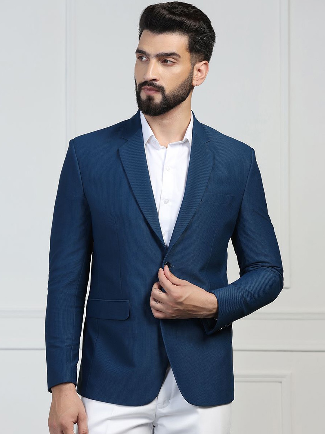 

TAHVO Single Breasted Blazer, Blue