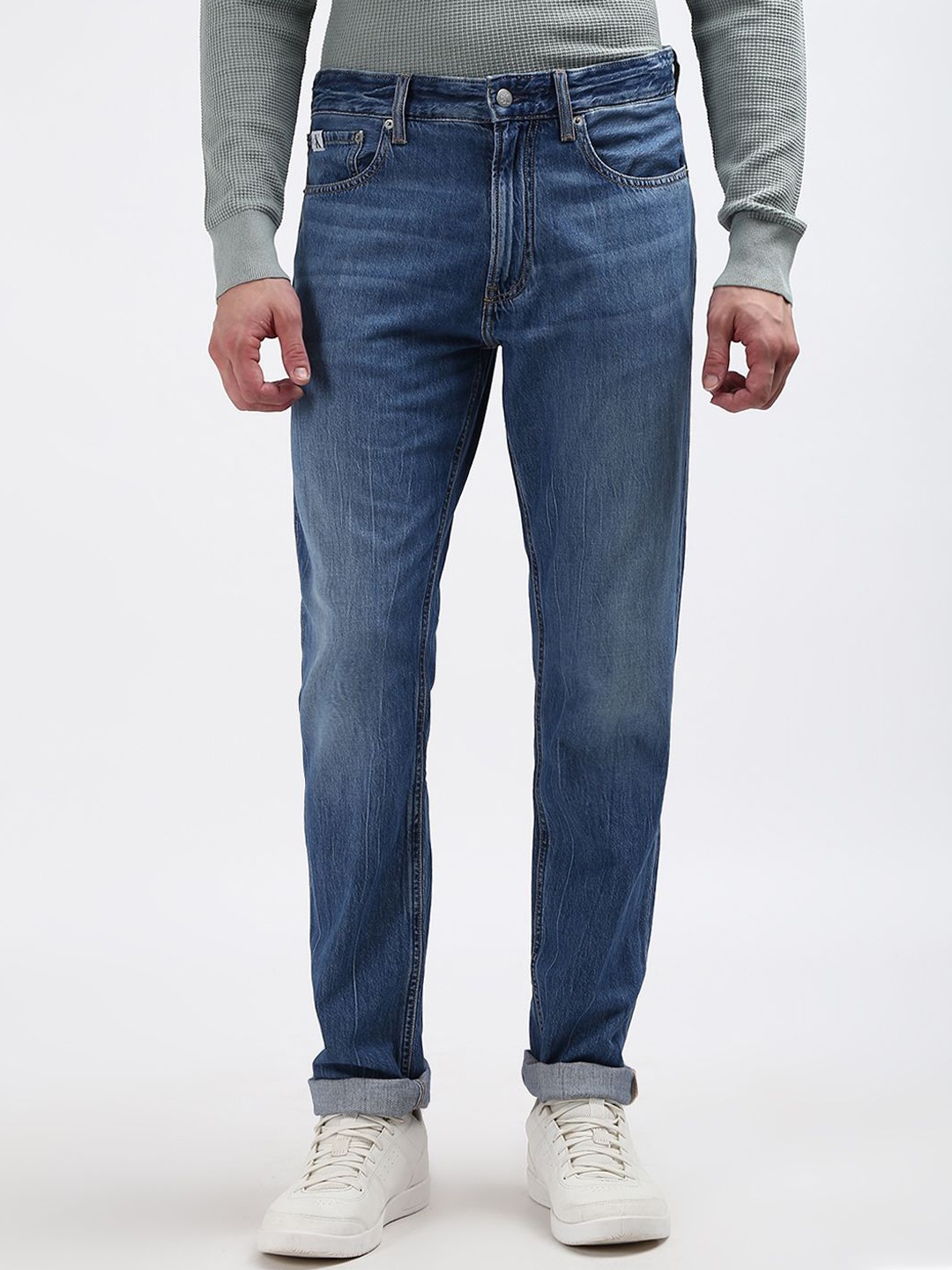 

Calvin Klein Jeans Men Straight Fit Light Fade Jeans, Blue