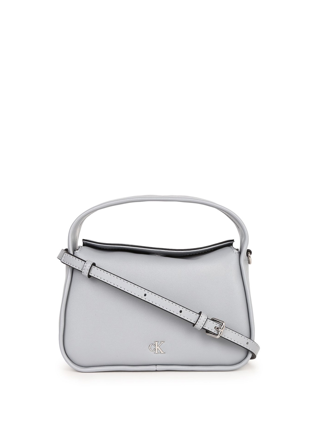 

Calvin Klein PU Bowling Handheld Bag with Tasselled, Grey