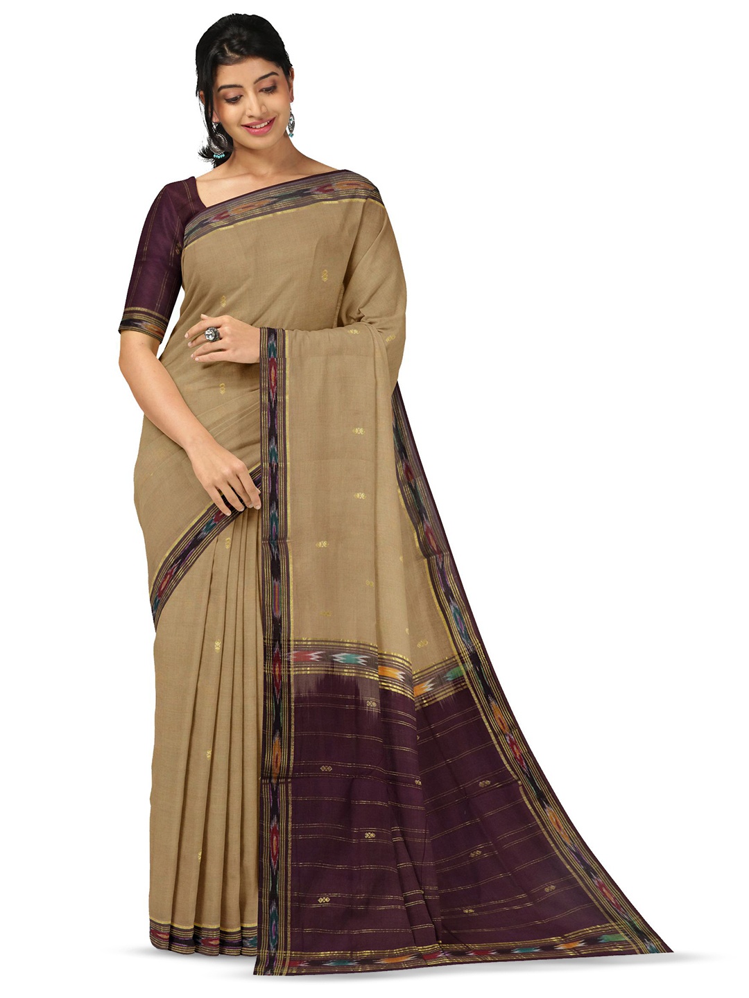 

APCO Woven Design Pure Cotton Saree, Cream
