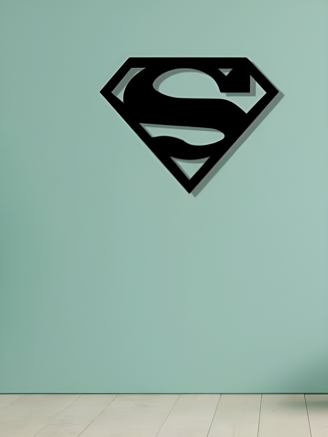 

Artrooms Superman Metal Wall Art, Black