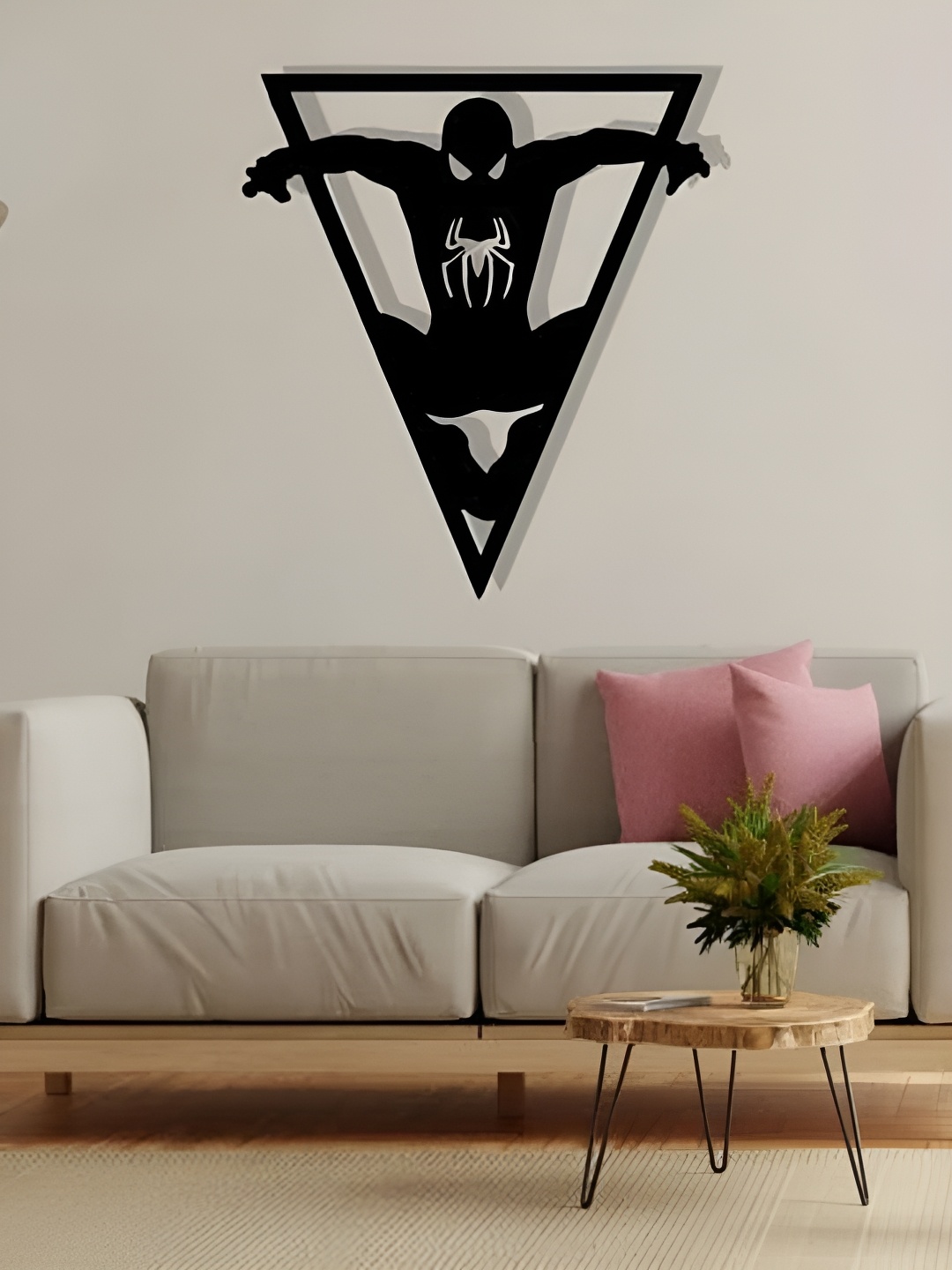 

Artrooms Spiderman Metal Wall Art, Black