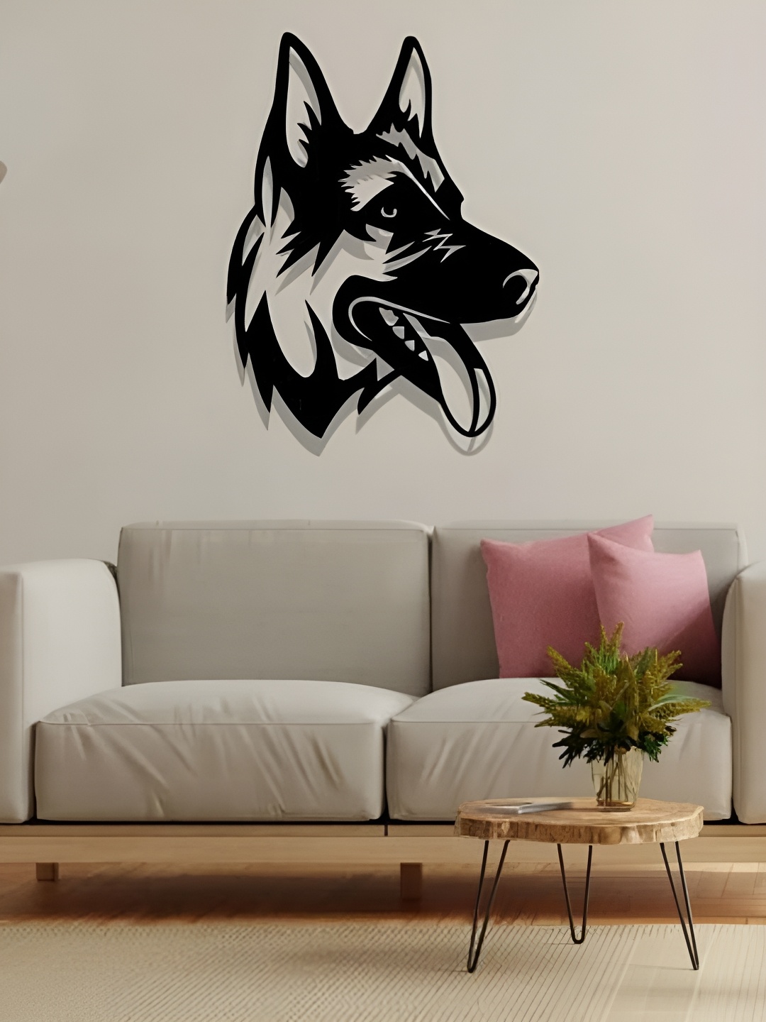 

Artrooms German Shepherd Metal Wall Art, Black