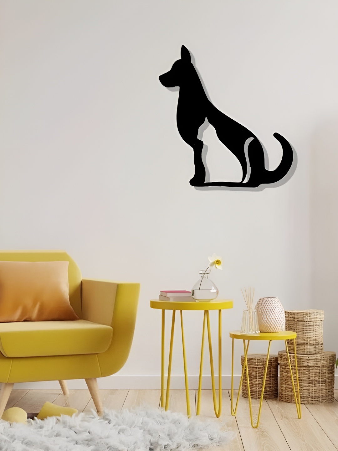 

Artrooms Dog & Cat Metal Wall Art, Black