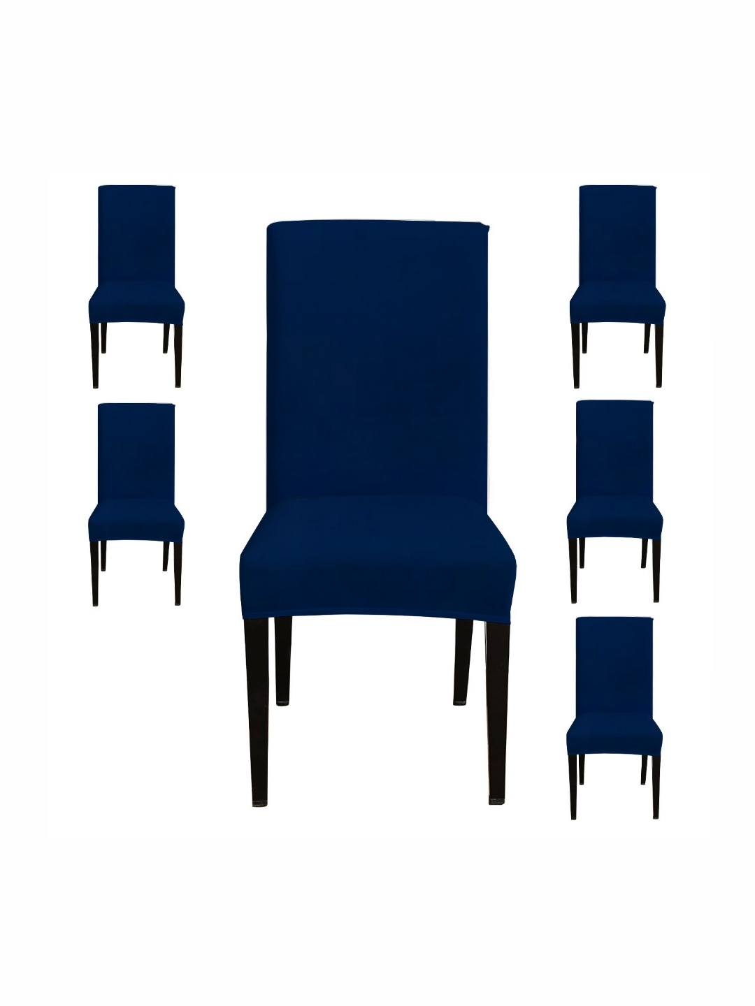 

Eleganta Pack Of 6 Navy Blue Stretchable Chair Cover