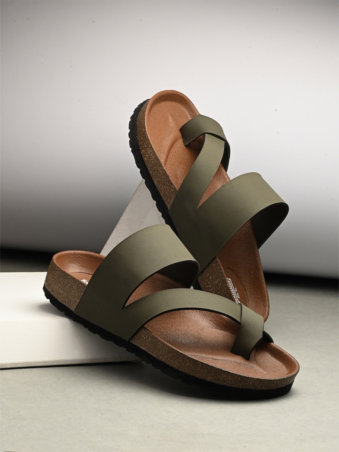 

The Roadster Lifestyle Co Men Casual Comfort Sandals, Olive