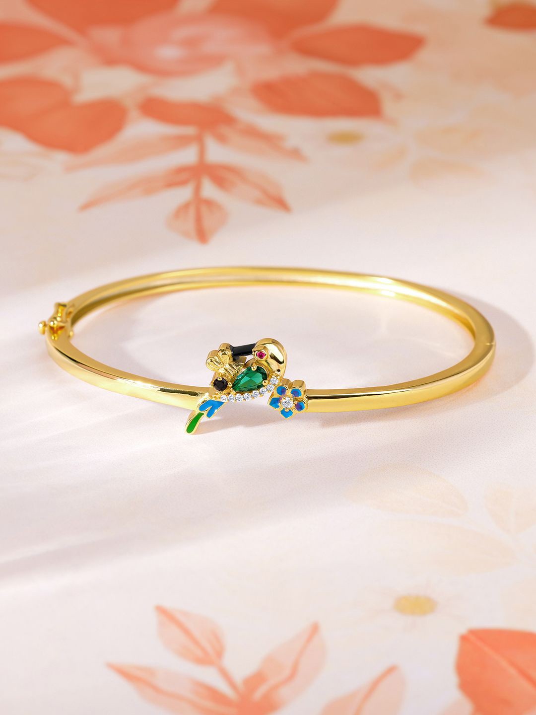 

GIVA Women Sterling Silver Gold-Plated Bangle-Style Bracelet