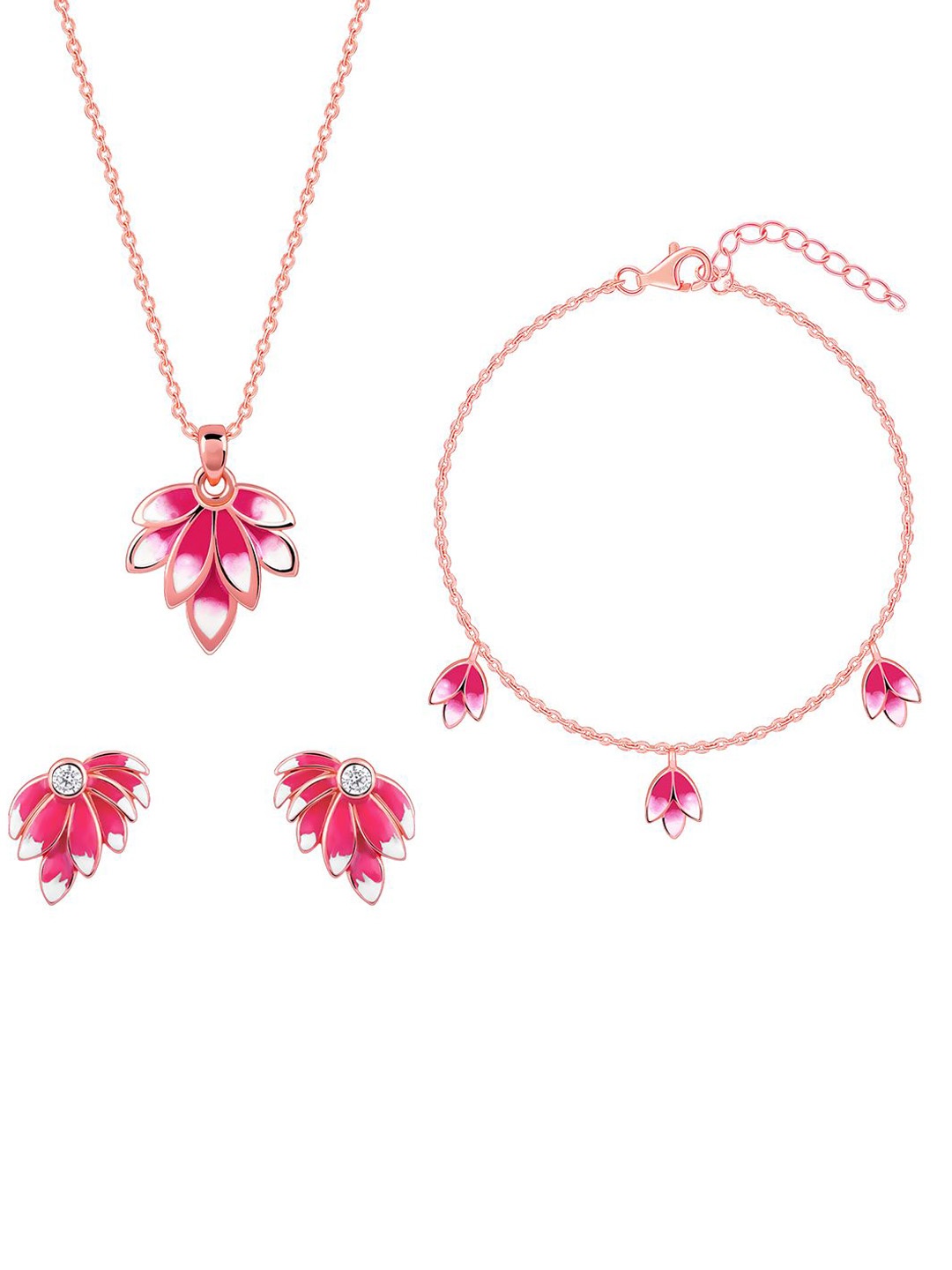 

GIVA 925 Silver Rose Gold-Plated Jewellery Set