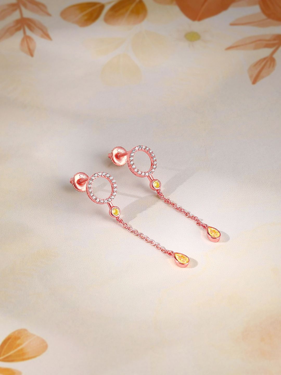 

GIVA Contemporary Drop Earrings, Rose gold