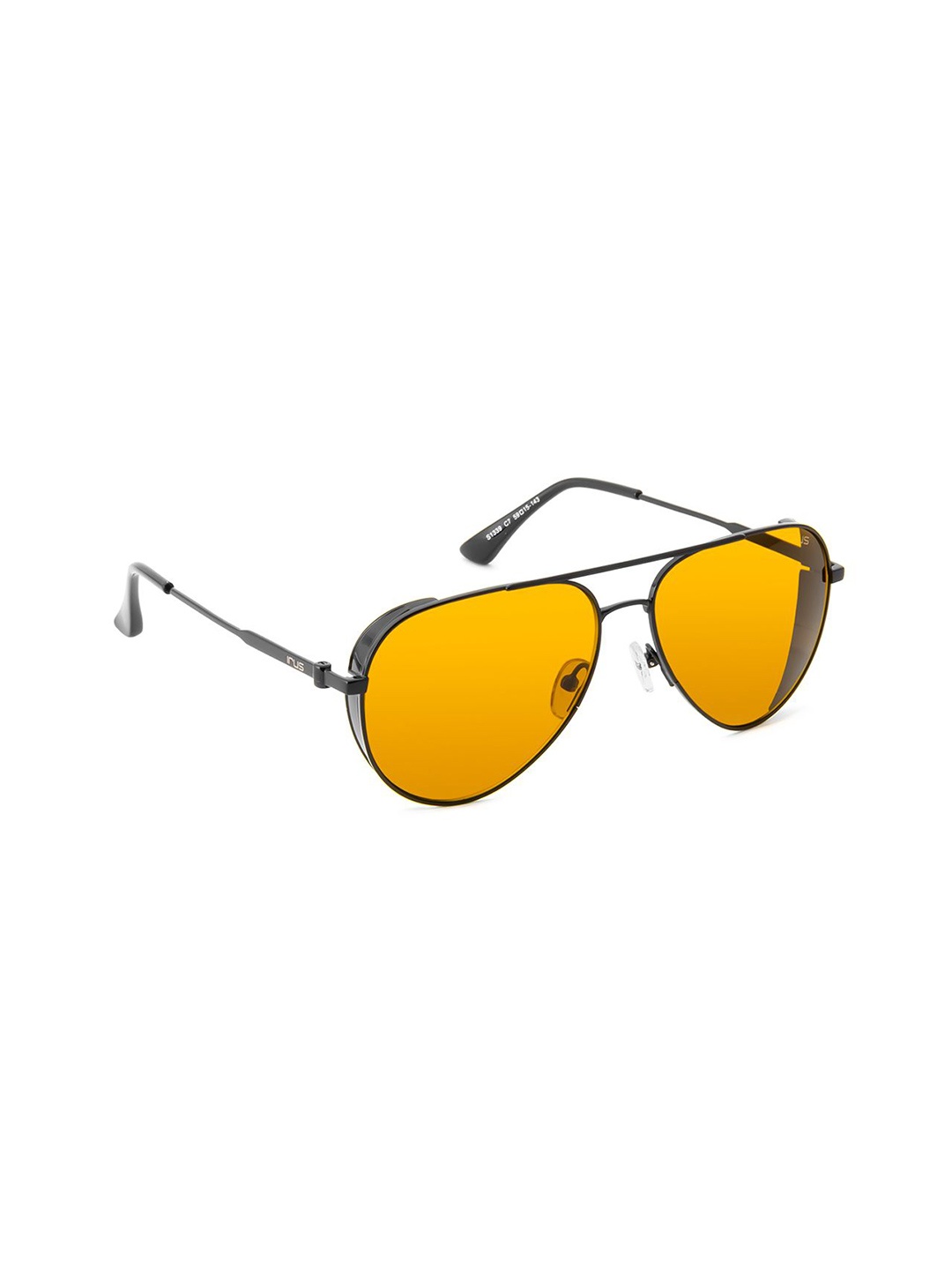 

IRUS by IDEE Men Aviator Sunglasses with UV Protected Lens IRS1339C7SG, Yellow