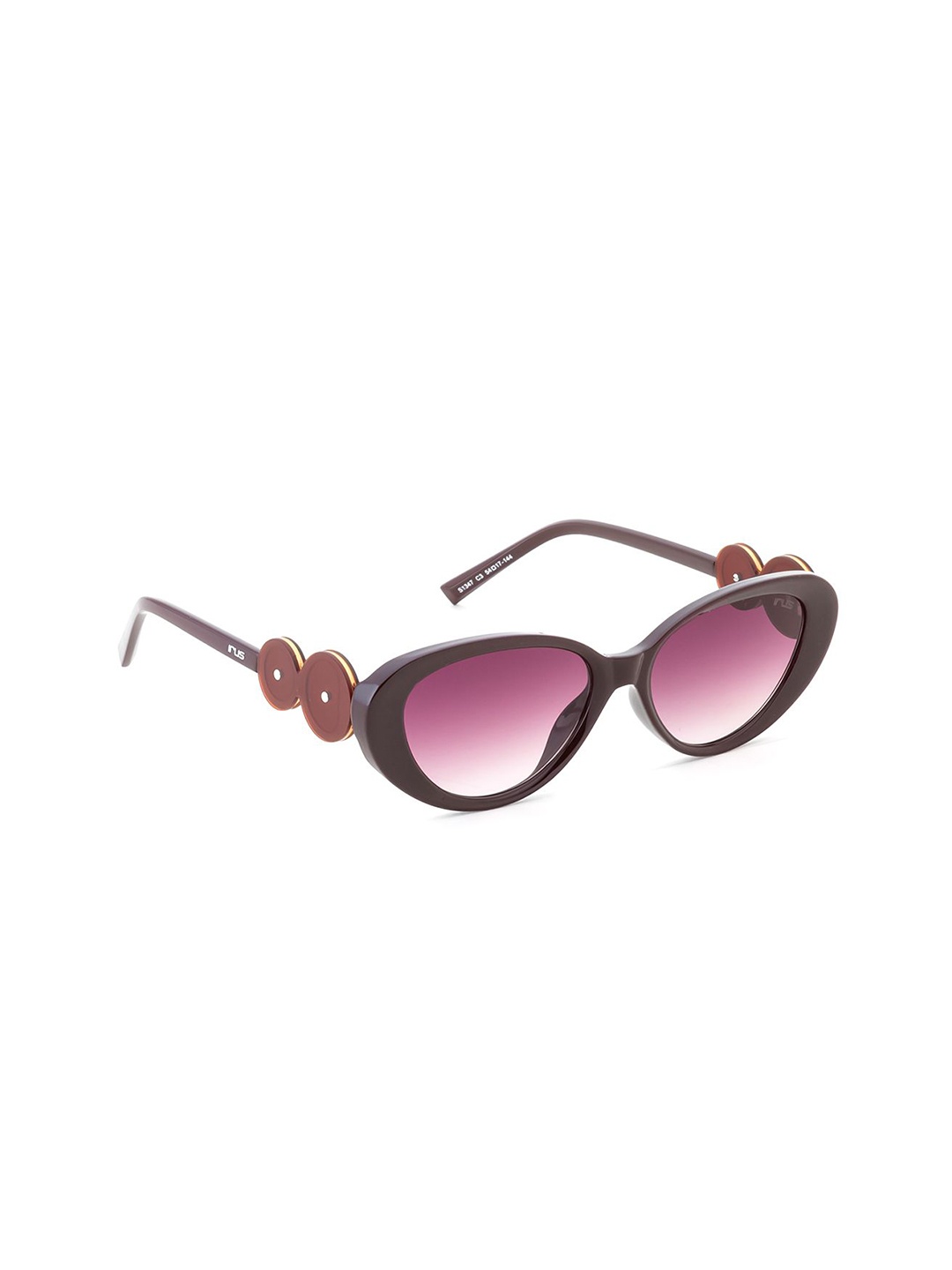 

IRUS by IDEE Women Oval Sunglasses with UV Protected Lens IRS1347C3SG, Pink