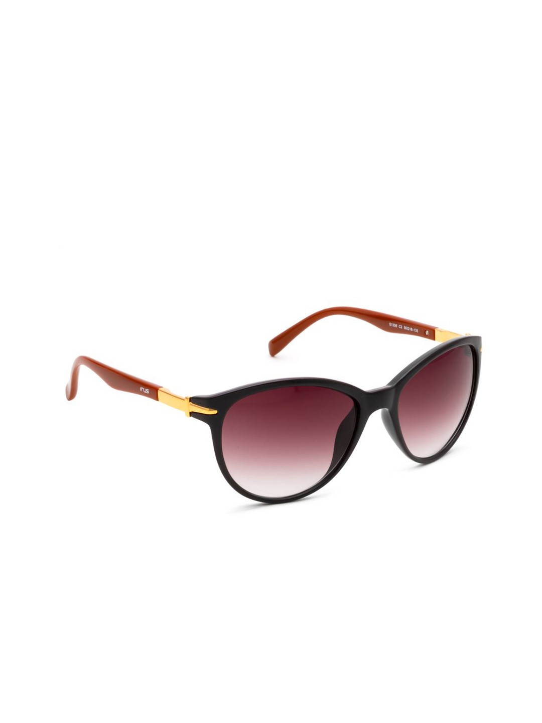 

IRUS by IDEE Women Oval Sunglasses with UV Protected Lens IRS1356C2SG, Brown