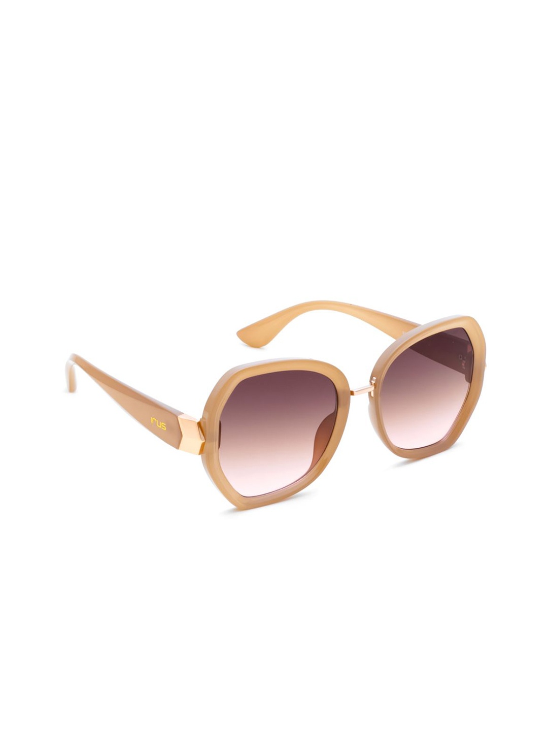 

IRUS by IDEE Women Butterfly Sunglasses with UV Protected Lens IRS1371C4SG, Brown