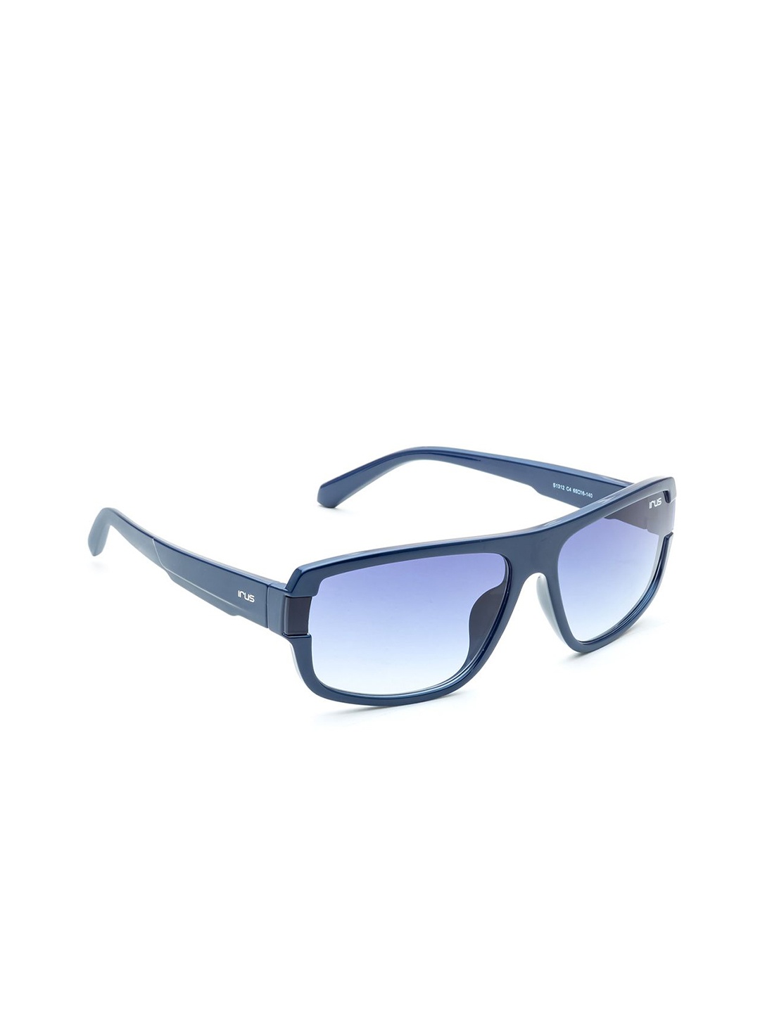 

IRUS by IDEE Men Rectangle Sunglasses with UV Protected Lens IRS1312C4SG, Blue