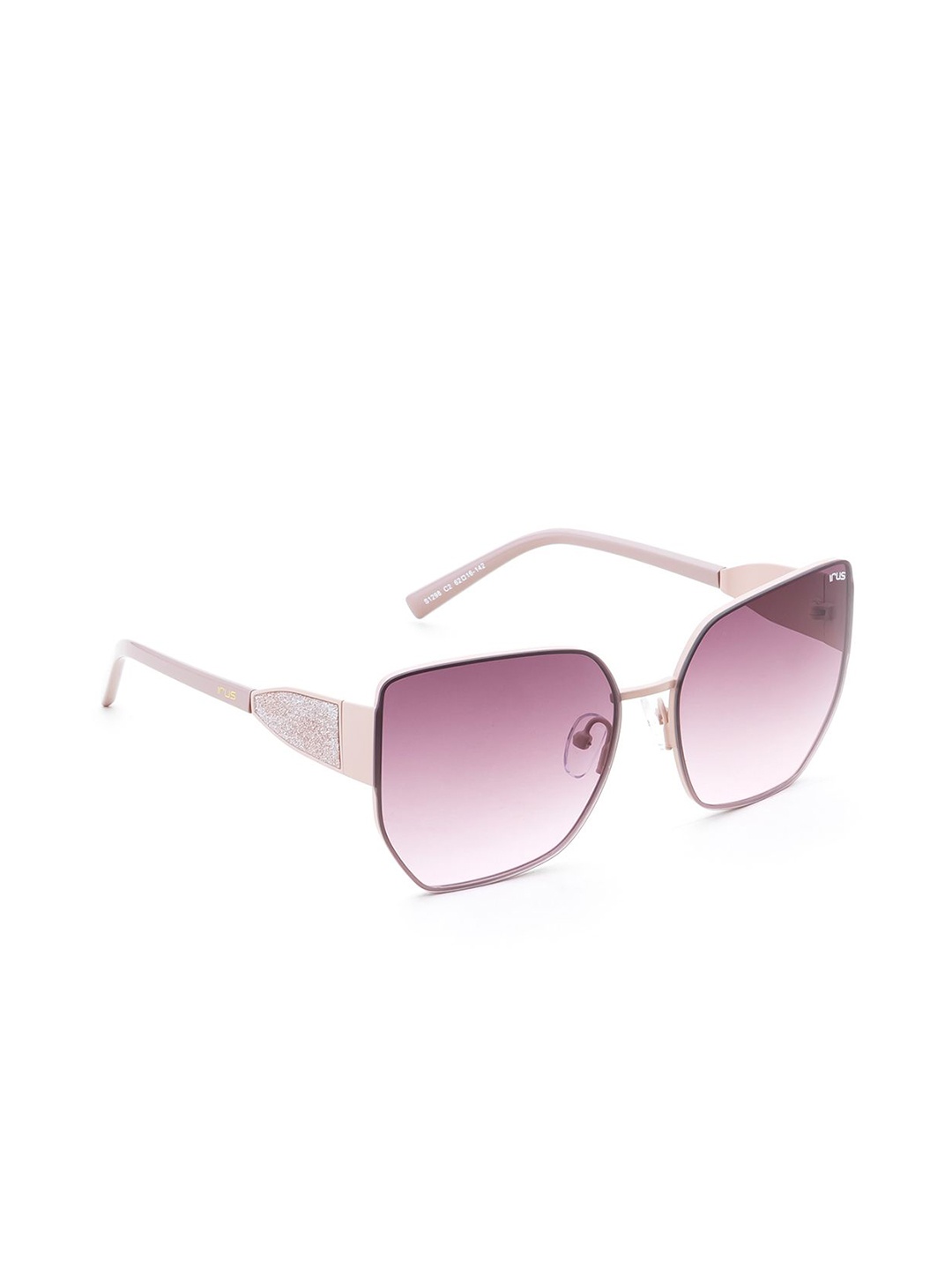 

IRUS by IDEE Women Butterfly Sunglasses with UV Protected Lens IRS1298C2SG, Pink