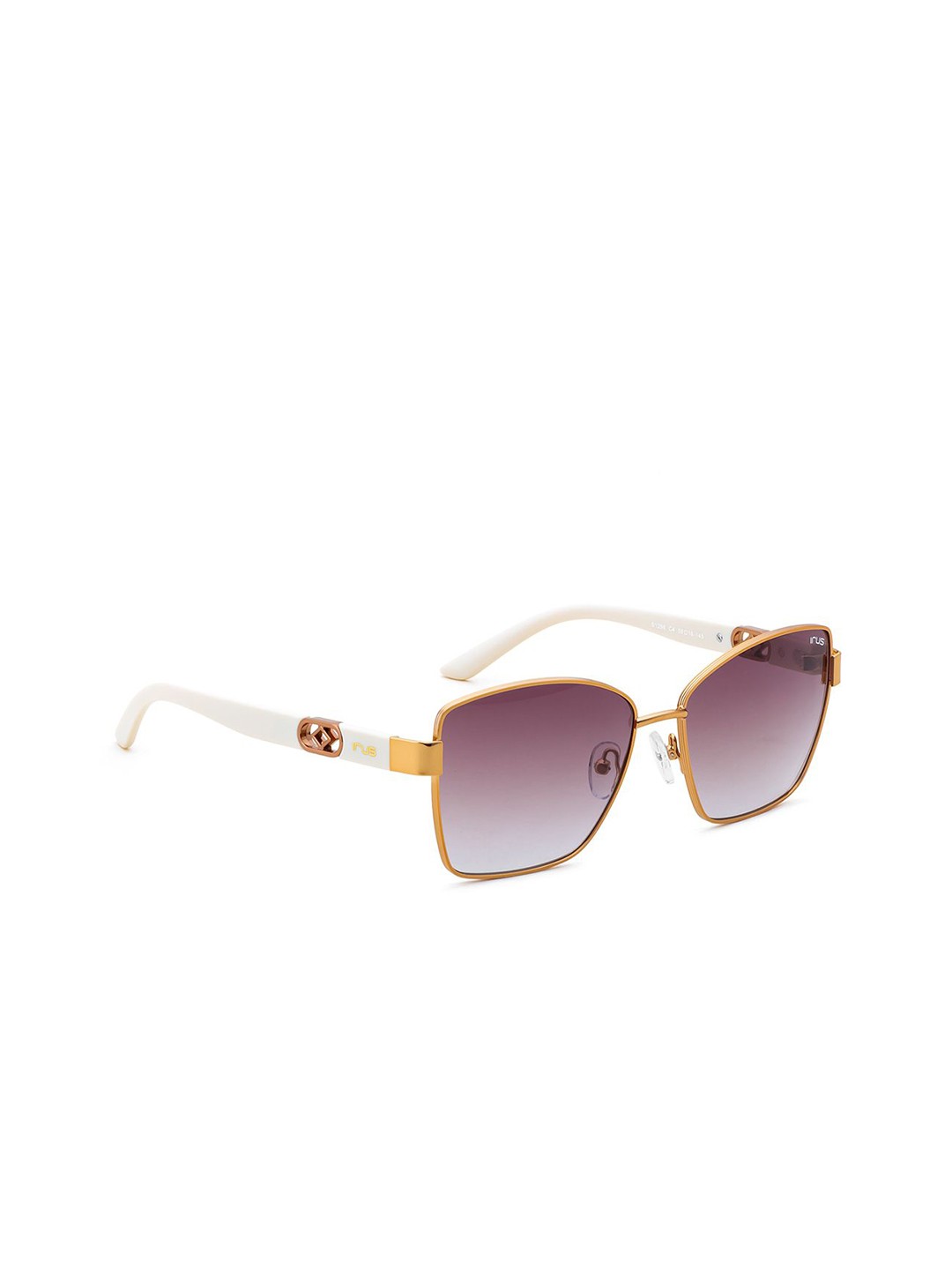 

IRUS by IDEE Women Square Sunglasses with UV Protected Lens IRS1296C4SG, Brown