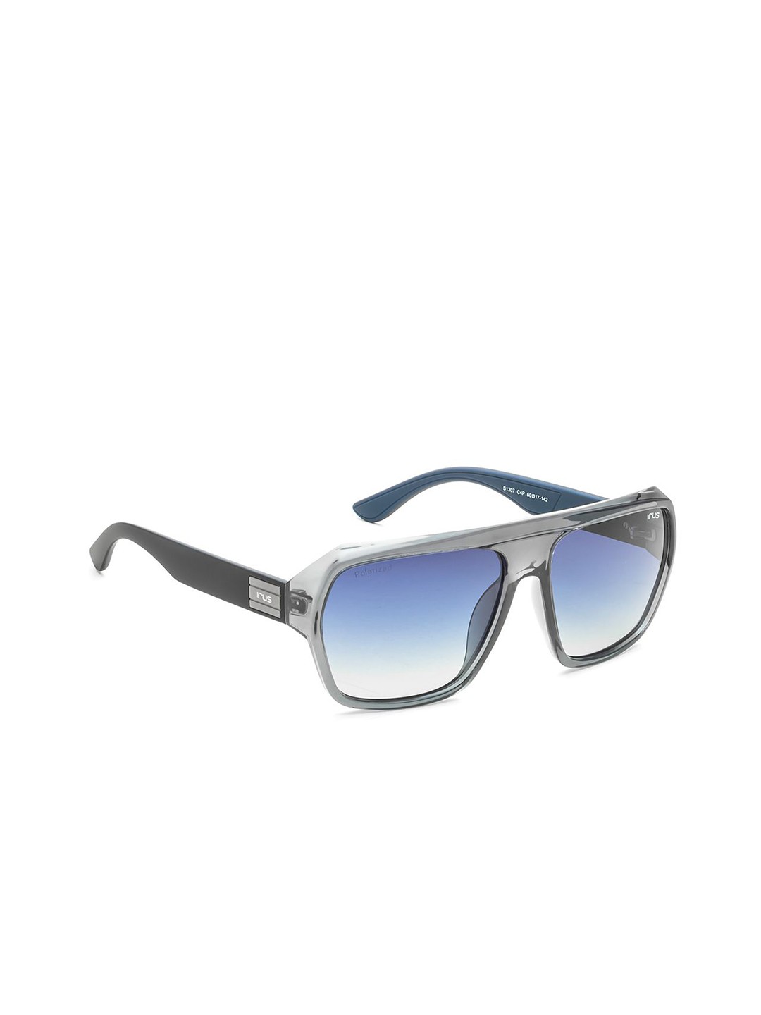 

IRUS by IDEE Men Aviator Sunglasses with Polarised and UV Protected Lens IRS1307C4PSG, Blue