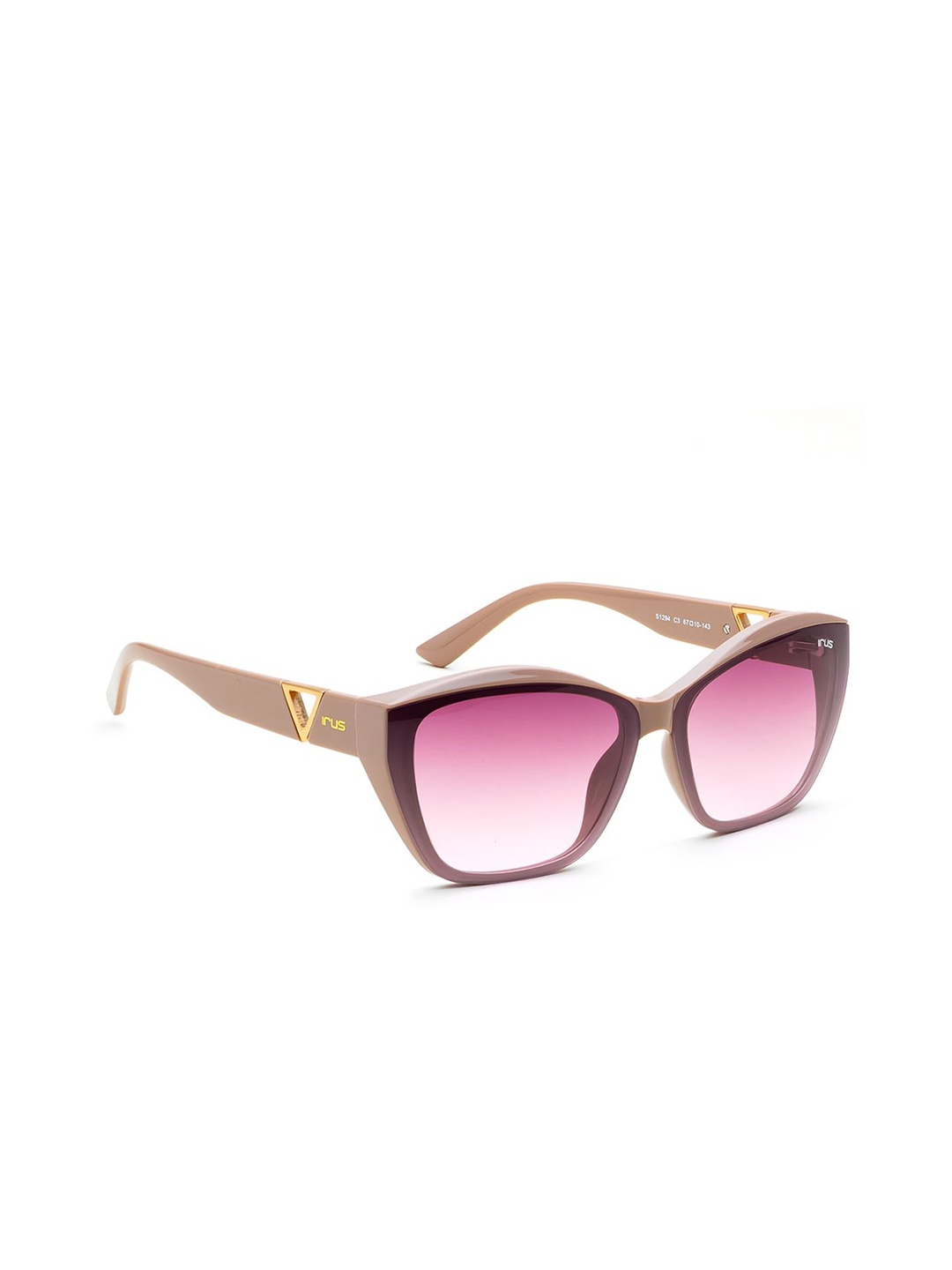 

IRUS by IDEE Women Cateye Sunglasses with UV Protected Lens IRS1294C3SG, Pink