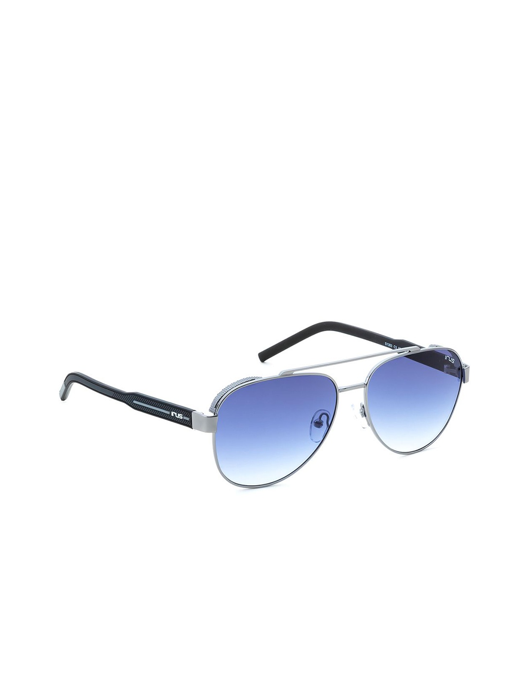 

IRUS by IDEE Men Aviator Sunglasses with UV Protected Lens IRS1303C3SG, Blue