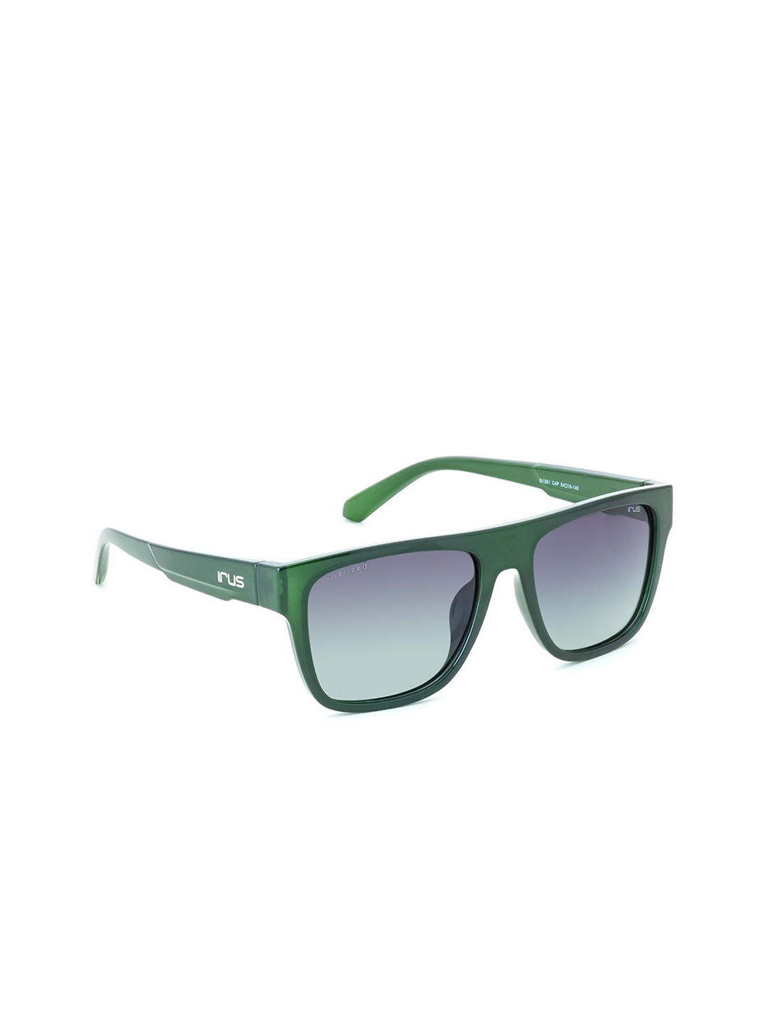 

IRUS by IDEE Men Wayfarer Sunglasses with Polarised and UV Protected Lens IRS1361C4PSG, Green