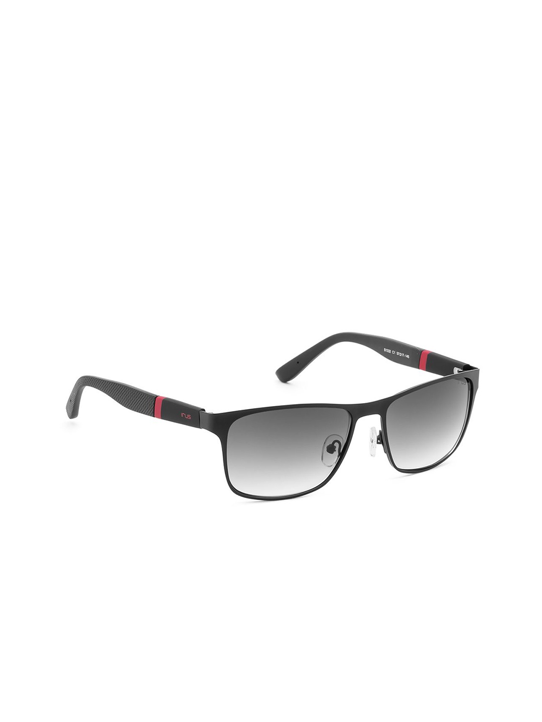 

IRUS by IDEE Men Rectangle Sunglasses with UV Protected Lens IRS1332C1SG, Grey