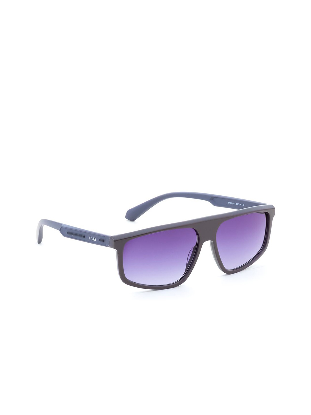 

IRUS by IDEE Men Rectangle Sunglasses with UV Protected Lens IRS1365C4SG, Purple