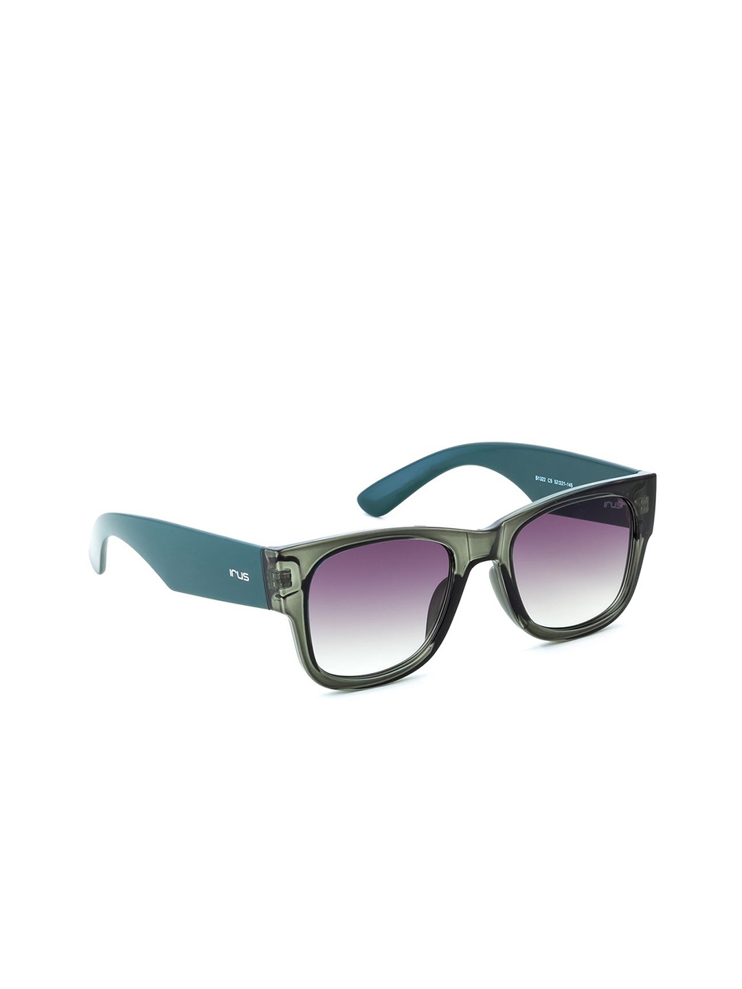 

IRUS by IDEE Men Wayfarer Sunglasses with UV Protected Lens IRS1322C5SG, Purple