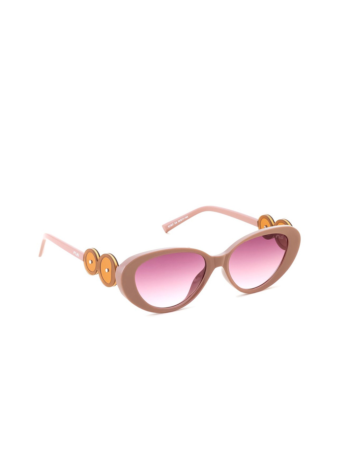 

IRUS by IDEE Women Oval Sunglasses with UV Protected Lens IRS1347C4SG, Purple
