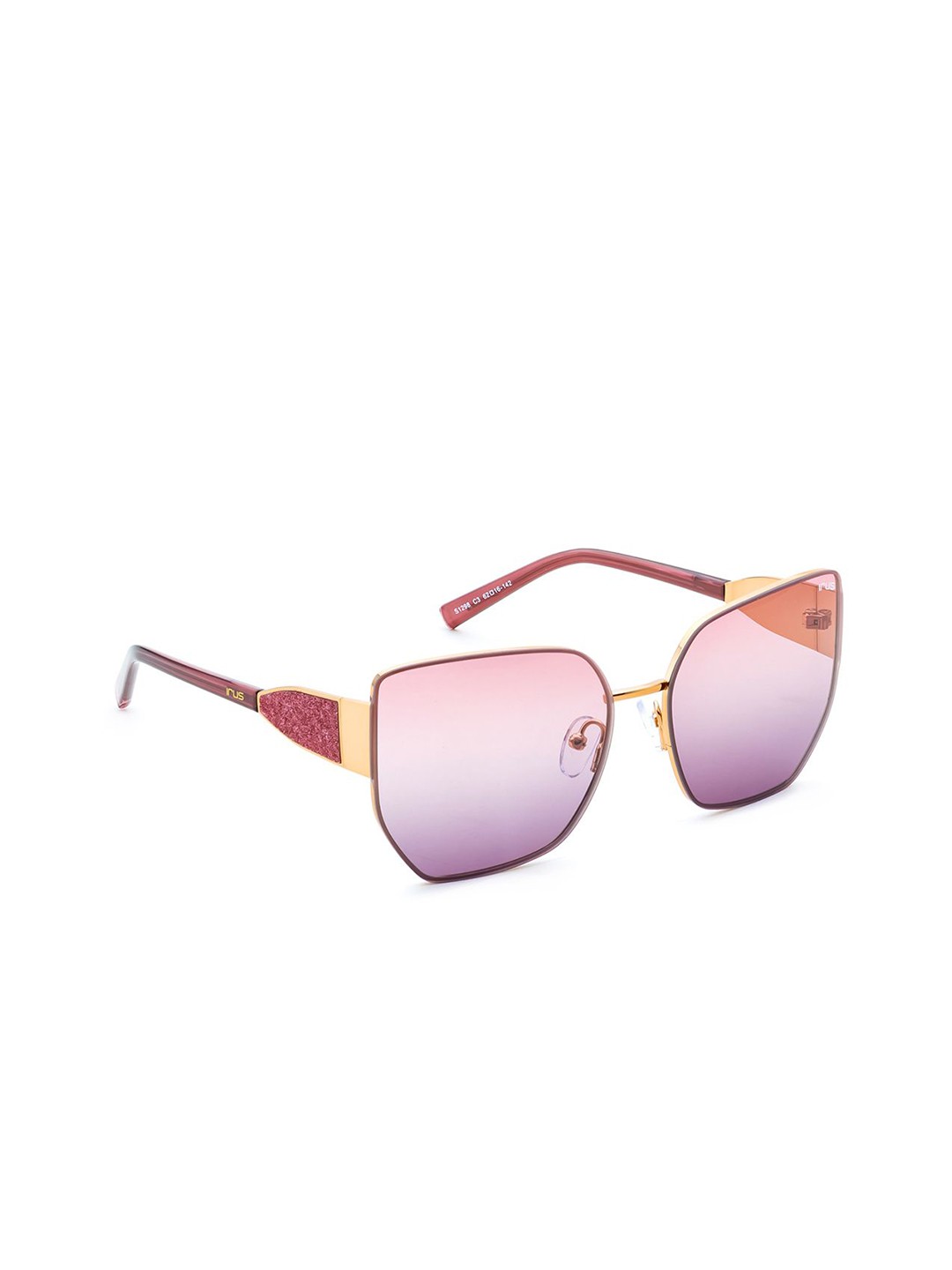 

IRUS by IDEE Women Butterfly Sunglasses with UV Protected Lens IRS1298C3SG, Pink