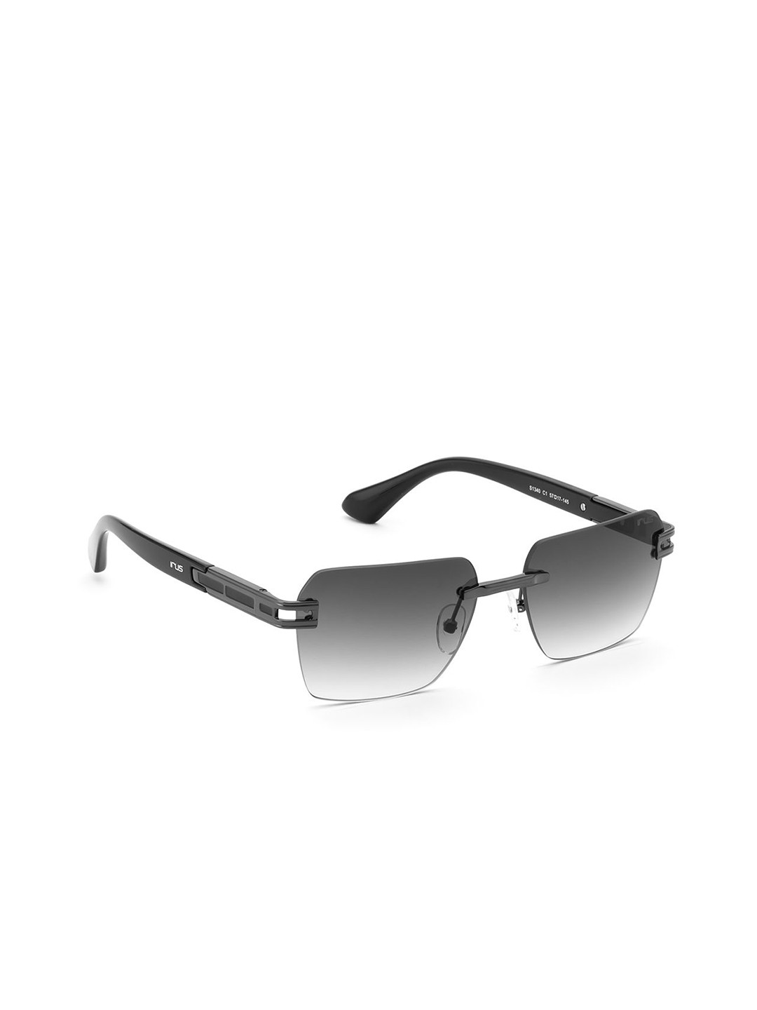 

IRUS by IDEE Men Rectangle Sunglasses with UV Protected Lens IRS1340C1SG, Grey